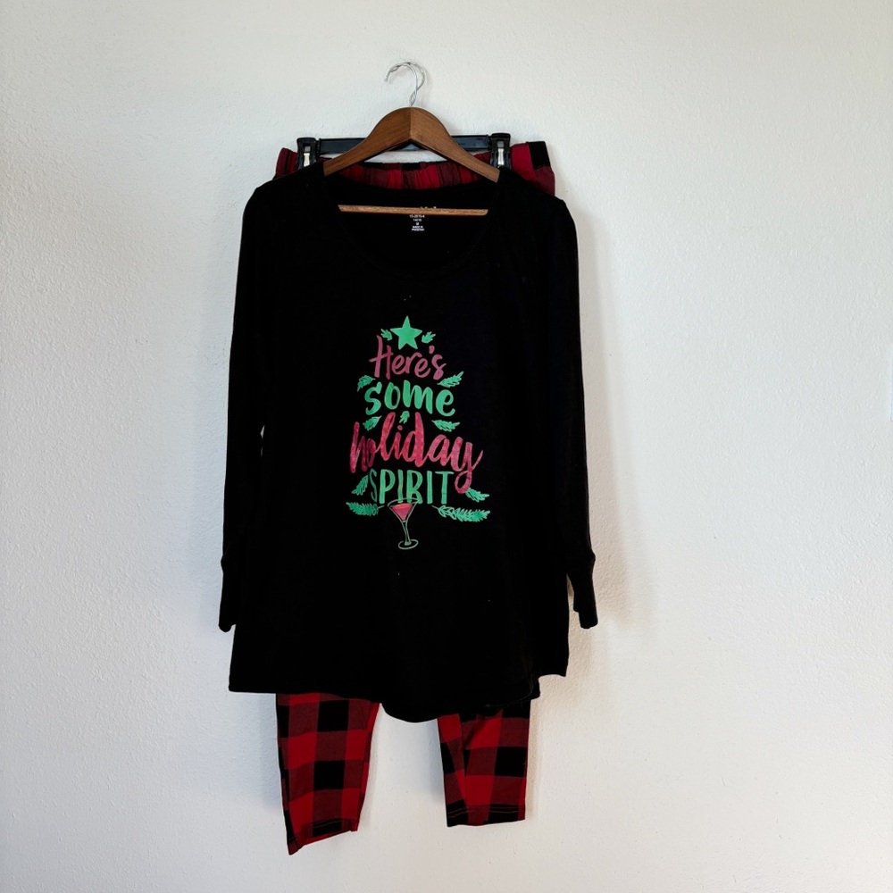 Plaid Martini Themed Christmas Pajamas